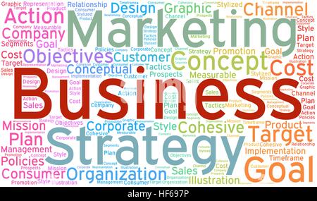 Business word cloud on a white background. Stock Vector