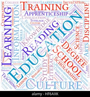 Education word cloud on a white background. Stock Vector