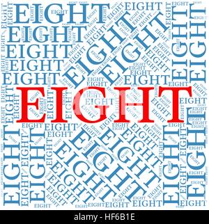 Eight word cloud on a white background Stock Vector Image & Art - Alamy