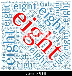 Eight word cloud on a white background Stock Vector Image & Art - Alamy