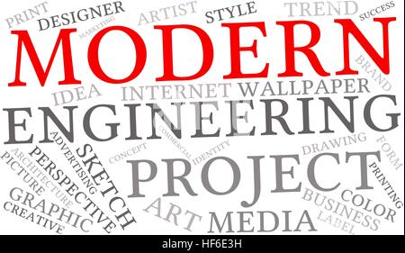 Modern word cloud on a white background. Stock Vector
