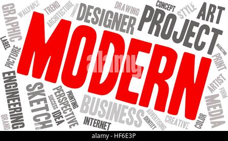 Modern word cloud on a white background. Stock Vector