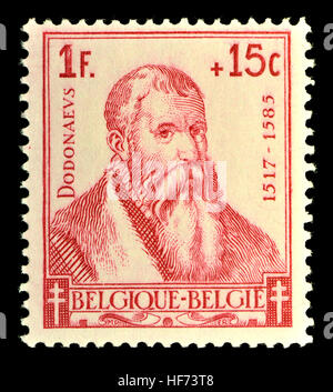 Belgian postage stamp (1942) : Rembert Dodoens / Rembertus Dodonaeus (1517 – 1585) Flemish physician and botanist Stock Photo