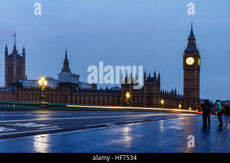 Big Ben and Palace of Westminster at night. London, United Kiingdom. Stock Photo