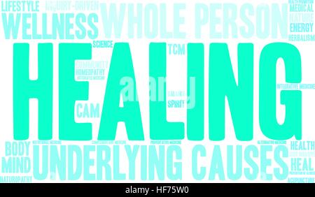 Healing Word Cloud Stock Vector