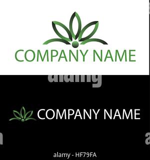 Simple Floral Logo Stock Vector