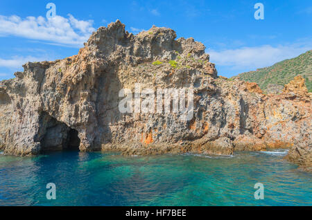 Punta Milazzese, Panarea, Aeolian Islands, Sicily, Italy, Europe, Stock Photo