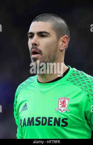 Middlesbrough goalkeeper Victor Valdes Stock Photo