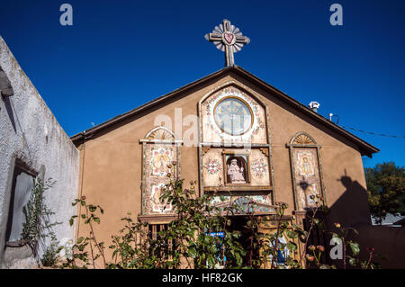 Exterior of the El Santo Niño Chapel at the Chimayó Sanctuary, New Mexico, USA Stock Photo