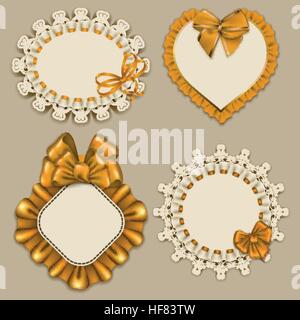 Set of elegant templates frame design Stock Vector