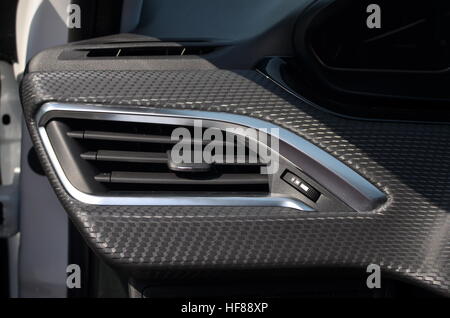 Air vent in a car interior on daylight Stock Photo