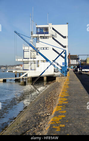 The Royal Corinthians Yacht Club on the River Crouch at Burnham-on-Crouch in Essex Stock Photo
