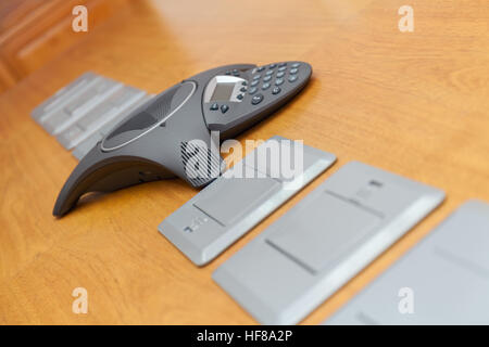 conference room - selective focus on keypad phone Stock Photo