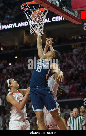 College Park, Maryland, USA. 29th Dec, 2016. GABBY WILLIAMS (15) rebounds the ball during the game held at XFINITY Center, College Park, Maryland. © Amy Sanderson/ZUMA Wire/Alamy Live News Stock Photo