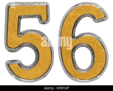Numeral 56, fifty six, isolated on white background, 3d render Stock ...
