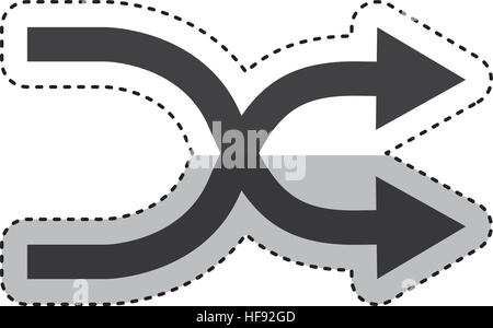 arrows change symbol isolated icon vector illustration design Stock Vector