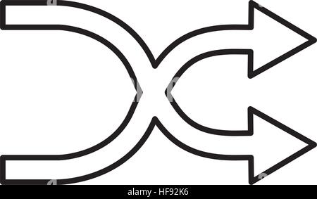 arrows change symbol isolated icon vector illustration design Stock Vector