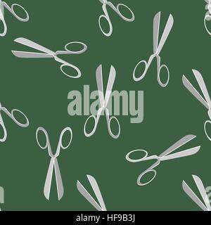 Scissors Seamless Pattern Stock Vector