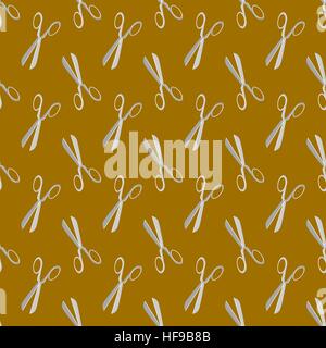 Scissors Seamless Pattern Stock Vector