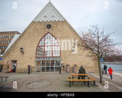 Feskekorka - a famous indoor fish market in Gothenburg, Sweden Stock Photo