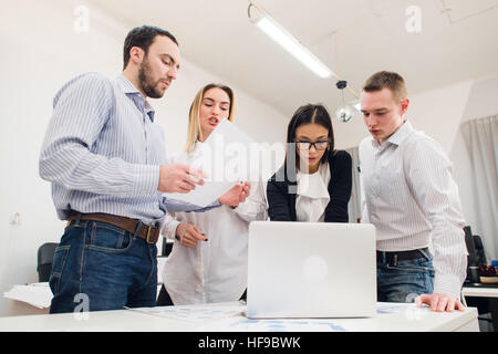 Business people working in conference room Stock Photo