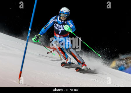 Italy 22 December 2016.  KRISTOFFERSEN Henrik (Nor) competing in the Audi Fis Alpine Skiing World Cup Men’s Slalom on the 3Tre Canalone Miramonti Stock Photo