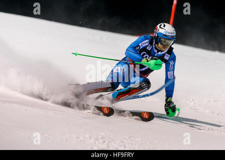 Italy 22 December 2016.  KRISTOFFERSEN Henrik (Nor) competing in the Audi Fis Alpine Skiing World Cup Men’s Slalom on the 3Tre Canalone Miramonti Stock Photo