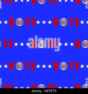 American Vote Seamless Pattern Stock Vector