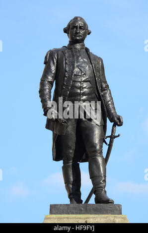 Clive of India. A Grade II-listed bronze statue of Robert Clive, 1st Baron Clive, by John Tweed, is located in King Charles Street, Whitehall Stock Photo