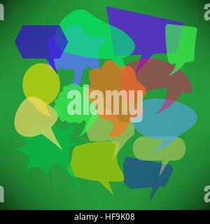 Colorful Transparent Speech Bubbles Stock Vector