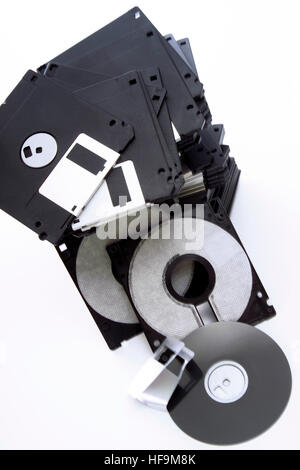 Stack of floppy disks Stock Photo