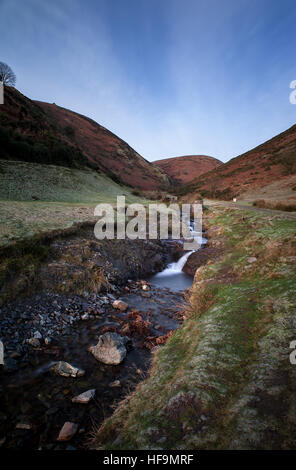 Small stream running through the Shropshire Hill Stock Photo