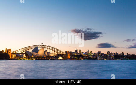 Sydney, city skyline at sunset, Australia Stock Photo