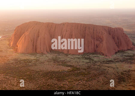 Uluru, Red Center, Northern Territory, Australia. Aerial view Stock Photo