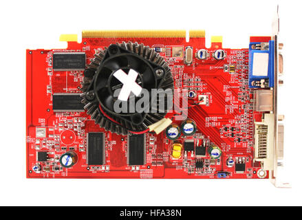 The motherboard on a white background Stock Photo