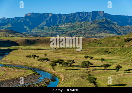 Amphitheatre in Drakensberg mountain, South Africa Stock Photo