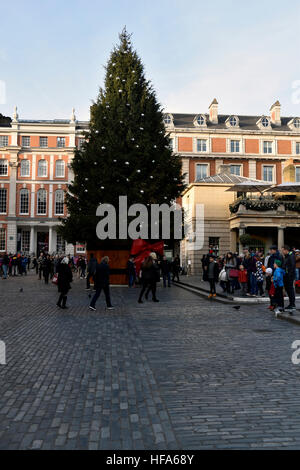 Giant Christmas tree in Covent Garden Stock Photo
