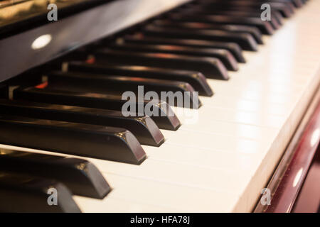 Piano keyboard with selective focus, stock photo Stock Photo