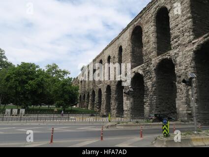 Valens Aqueduct in Istanbul-Fatih, Turkey Stock Photo