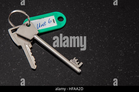 Silver keys for new business Stock Photo