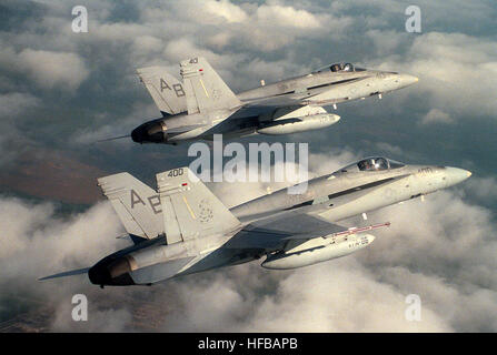 An air-to-air, right side view of a Strike Fighter Squadron 131 (VFA ...