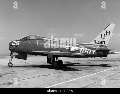 FJ-4 VU-7 at NAAS Brown Field 1960 Stock Photo