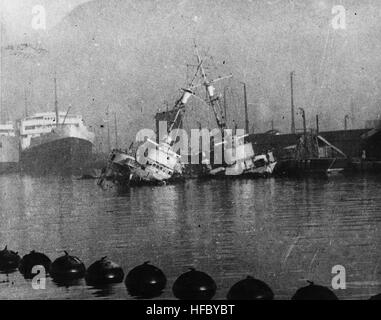 French destroyers Vauquelin and Kersaint scuttled at Toulon in November ...