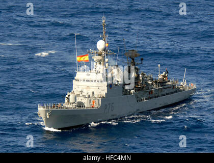 080416-N-9855D-116  MEDITERRANEAN SEA (April 16, 2008) The Spanish corvette SPS Infanta Elena (P 76) transits the Mediterranean Sea during Phoenix Express (PE 08). PE-08 is the third annual exercise in a long-term effort to improve regional cooperation and maritime security. The principal aim is to increase interoperability by developing individual and collective maritime proficiencies of participating nations as well as promoting friendship, mutual understanding and cooperation. U.S. Navy photo by Mass Communications Specialist 1st Class James C. Davis (Released) Infanta Elena (P-76) 080416-N Stock Photo