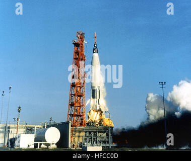 The Mercury-Atlas launch vehicle, part of NASA’s Project Mercury, was ...