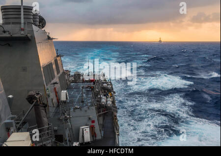 uss fitzgerald underway replenishment ddg prepare alamy guam waters near march ship