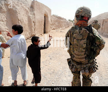 Soldiers patrol and talk with villagers during a mock SWEAT MSO Stock ...