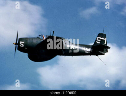 TBM-3W Avenger of VS-871 in flight c1951 Stock Photo