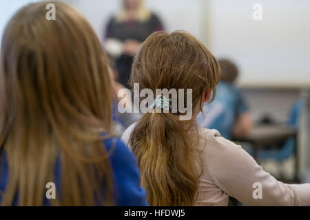 Primary School Education in Wales: Children in a primary school class classroom lesson, Wales UK Stock Photo