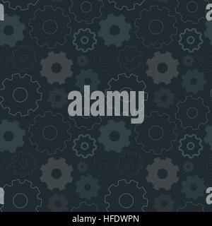 Abstract seamless wallpaper background pattern with cogs Stock Vector